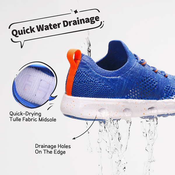 Knit Lightweight Slip-on Sneakers - ROYAL BLUE - 1